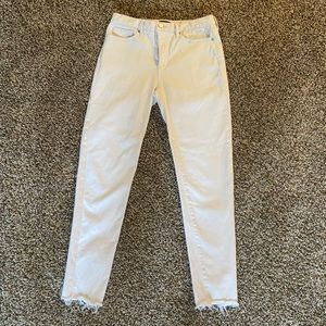 Banana republic mid rise white skinny jean